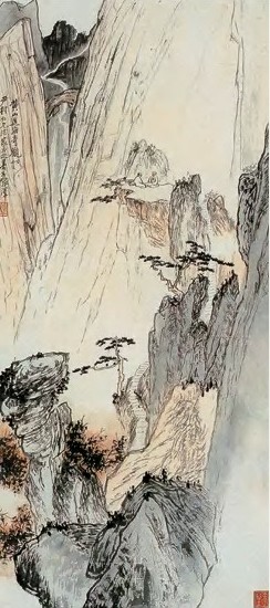 张善孖 近现代 黄山奇观图 轴