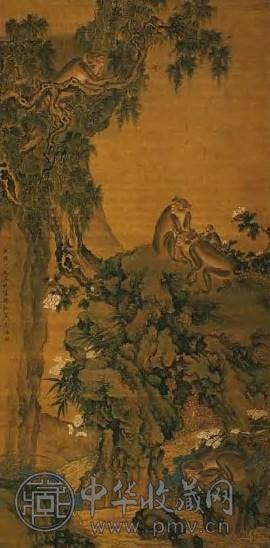 沈铨 清 封侯荫伯图 轴
