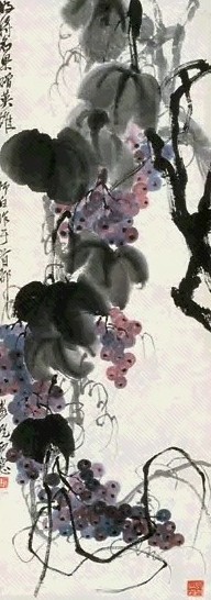 娄师白 葡萄 立轴 纸本