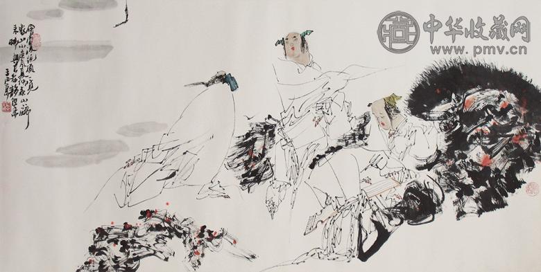 王西京 人物 镜心 设色纸本