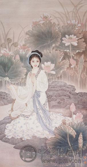 李学荣 古代人物 镜心 设色纸本