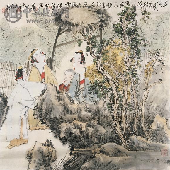 唐勇力 人物 镜心 纸本
