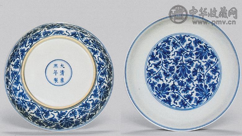 康熙青花缠枝莲纹盘收藏资讯|艺术家|书画家|书画名人|书法家-中华收藏网