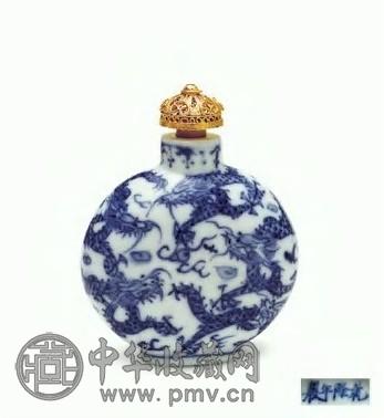 清青花龙纹鼻烟壶收藏资讯|艺术家|书画家|书画名人|书法家-中华收藏网