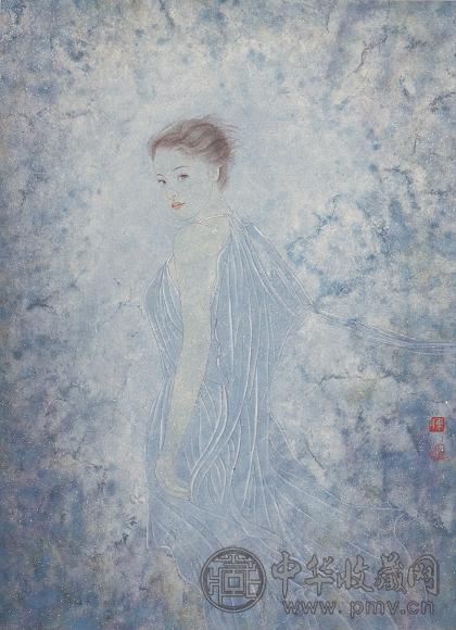 陈晶 人物 镜心 设色纸本