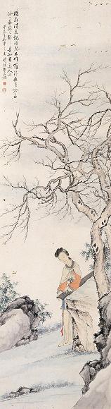 费丹旭 1844年作 仕女 镜心 设色纸本