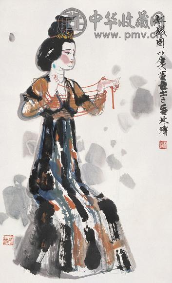 林镛 红线图 立轴 纸本