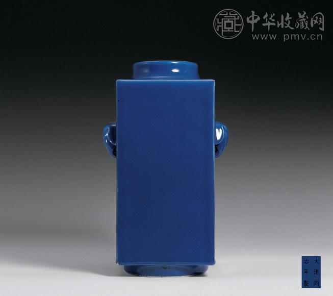 清同治 霁兰象鼻棕式瓶