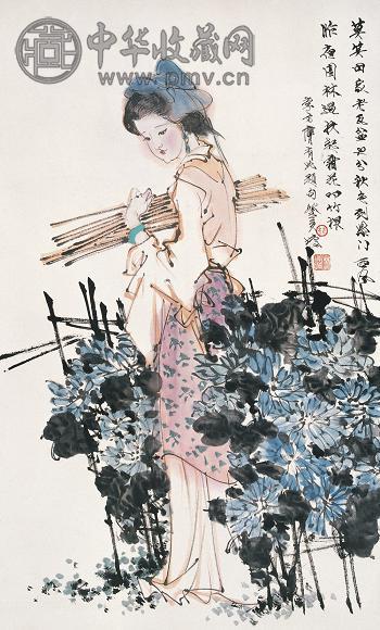 林镛 西风柴门 立轴 纸本