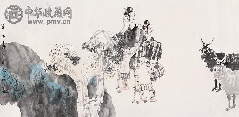 刘永杰 2005年作 人物 镜心 设色纸本