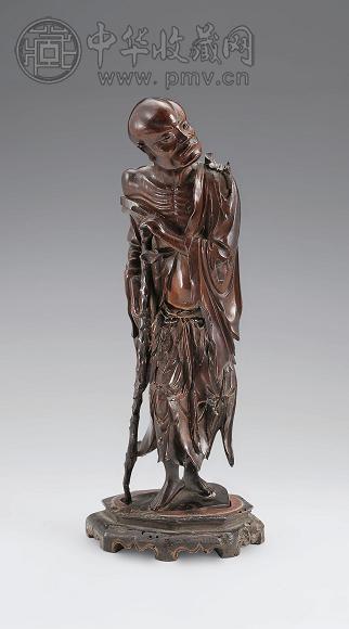 清 黄杨木雕瘦骨罗汉像