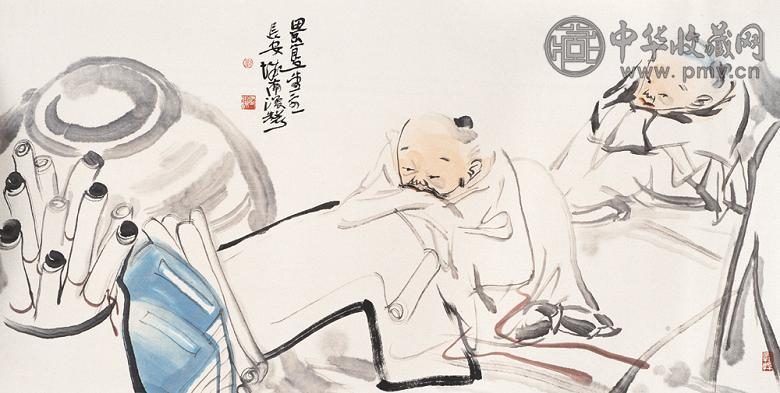 刘西洁 人物 镜心 设色纸本