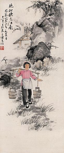 方增先 艳阳秋色江南 立轴 设色纸本