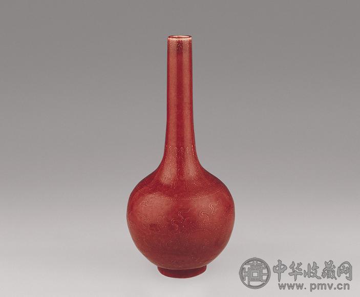 中国美術 清乾隆 紅釉直径瓶 紅釉長頸瓶 辰砂花瓶 清康熙红釉印龙纹长颈瓶收藏资讯|艺术家|书画家|书画名人|书法家-中华