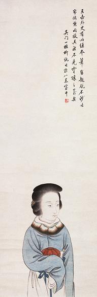 柳纯 仕女 立轴