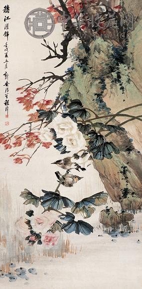 程璋 壬戌(1922年)作 秋江濯锦 镜心 设色纸本