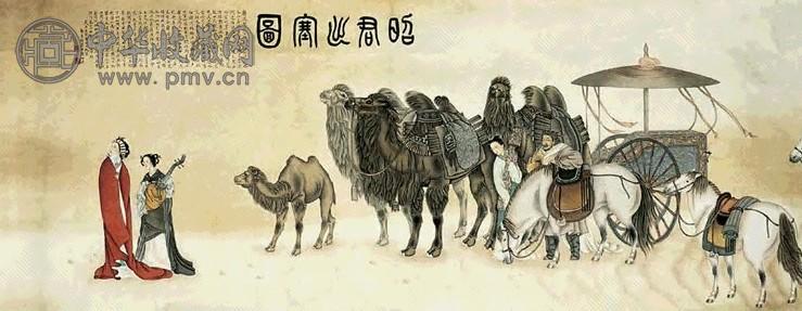 郑慕康 昭君出塞 立轴 设色绢本