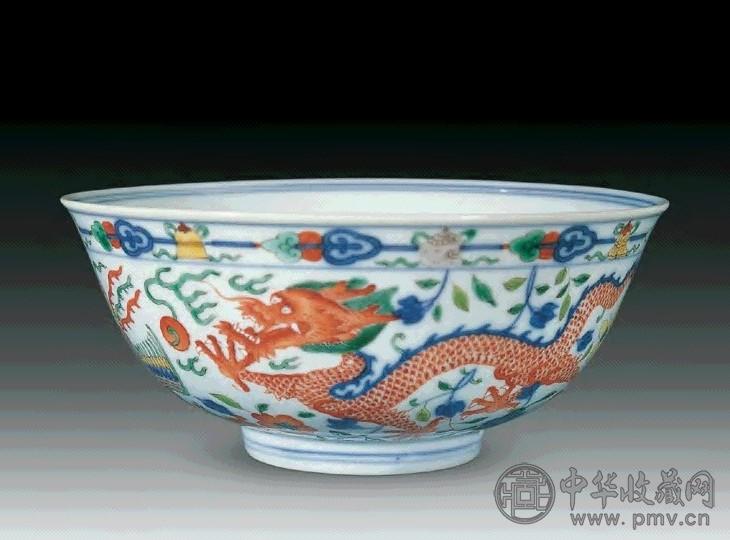 清道光青花五彩龙凤纹碗收藏资讯|艺术家|书画家|书画名人|书法家-中华