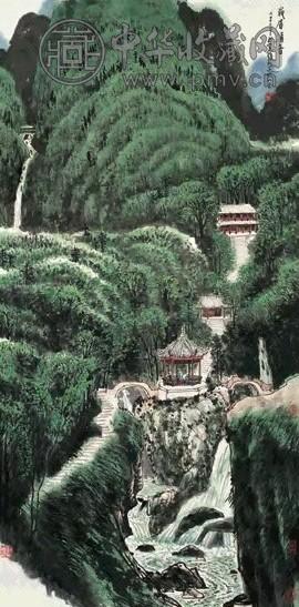 张仁芝 2000年作 峨眉清音 镜心 设色纸本
