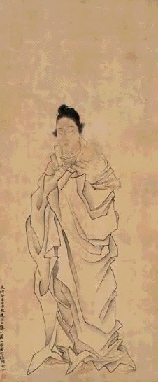 任伯年 1883年作 送子观音 镜心 绢本