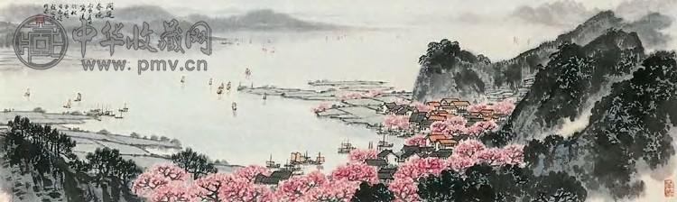 宋文治丙辰(1976年)作山水镜心设色纸本收藏资讯|艺术家|书画家|书画