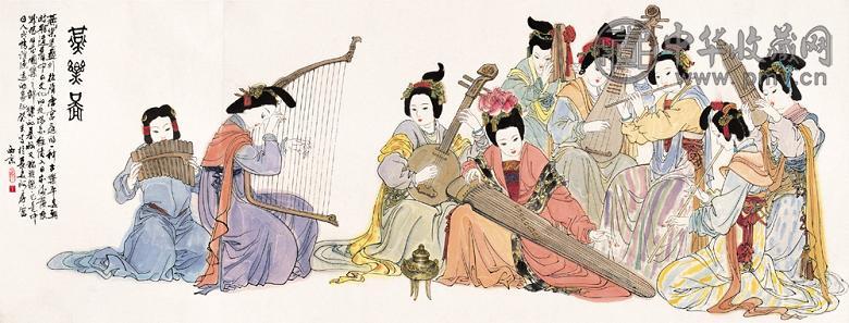 王西京 燕乐图 镜心 纸本