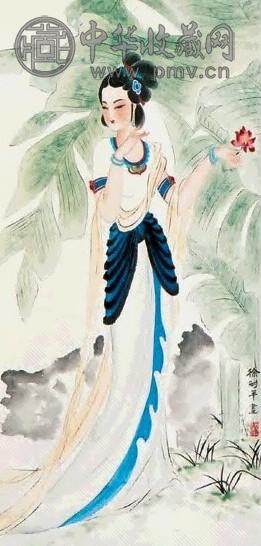 徐耐平 美人 立轴 纸本