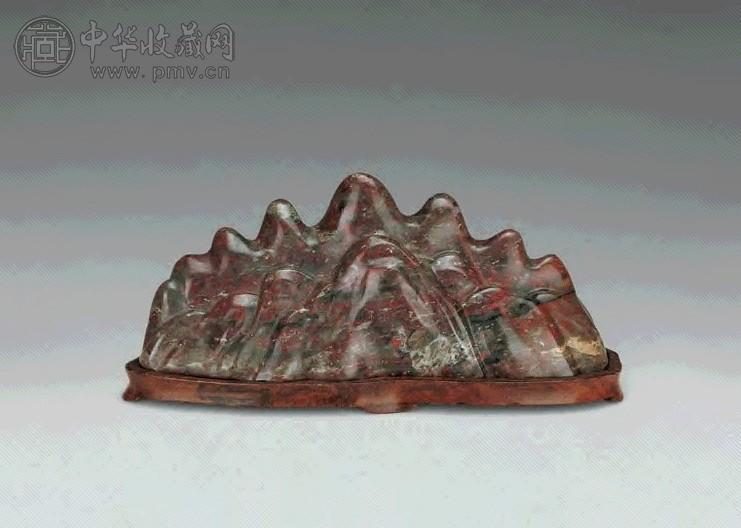 清 行有恒堂款鸡血石笔架