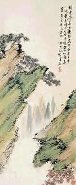 近现代 邓春澍 黄山一角 轴