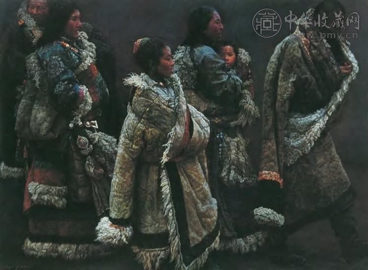 陈逸飞 山地风 布面