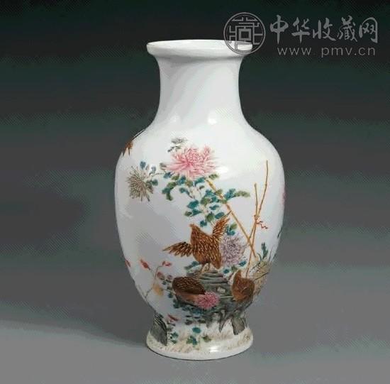 民国粉彩花鸟图瓶收藏资讯|艺术家|书画家|书画名人|书法家-中华收藏网