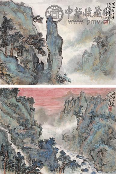 朱梅邨 山水 镜心 纸本