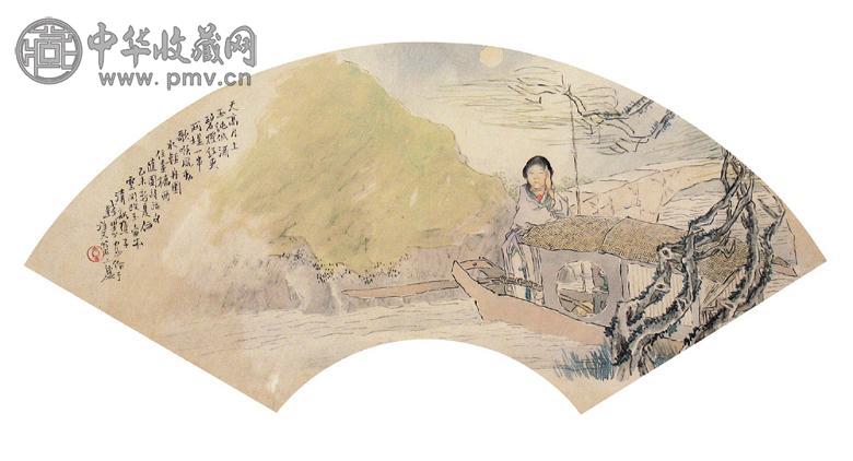 钱慧安 乙未(1895年)作 人物 镜心 设色绢本