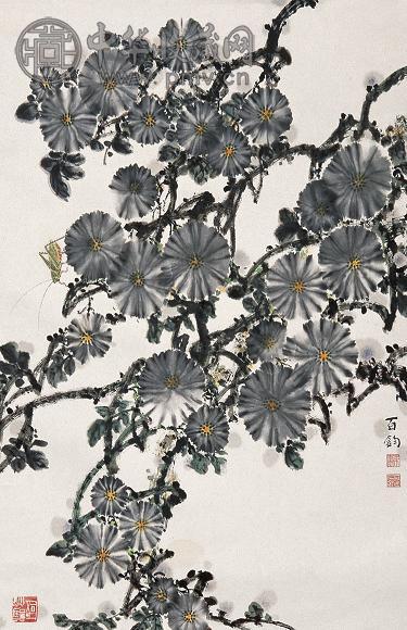 苏百钧 花卉 镜心