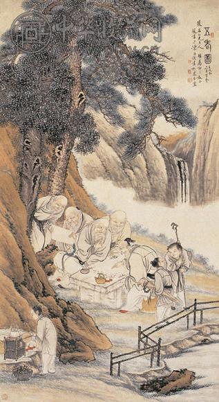 陈康侯 人物 立轴