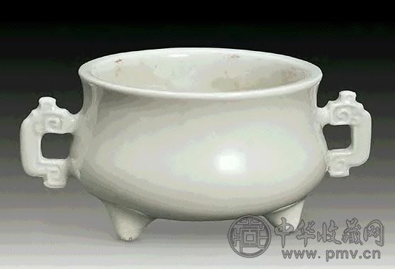 清 德化釉双耳香炉