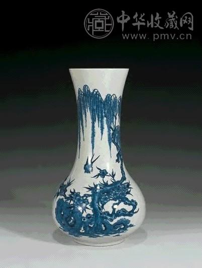 清光绪 青花桃花柳燕瓶
