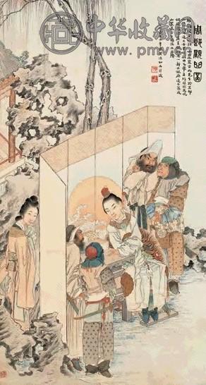 民国 黄淡如 周郎顾曲图 轴