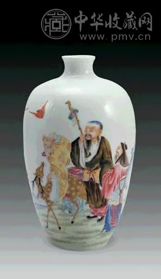 民国 粉彩福寿纹瓶