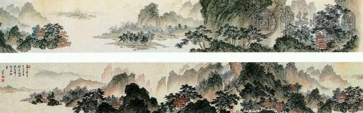 溥儒 青山采幽图 卷 纸本设色