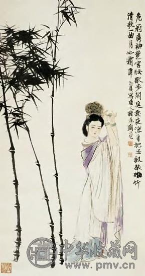 当代 刘旦宅 簪花仕女图 轴