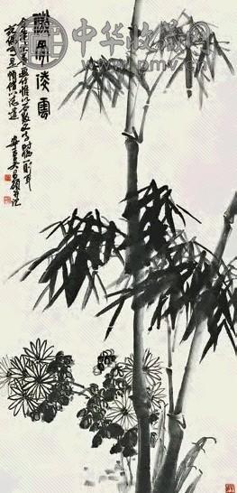 吴昌硕 傲骨凌云 立轴 水墨纸本