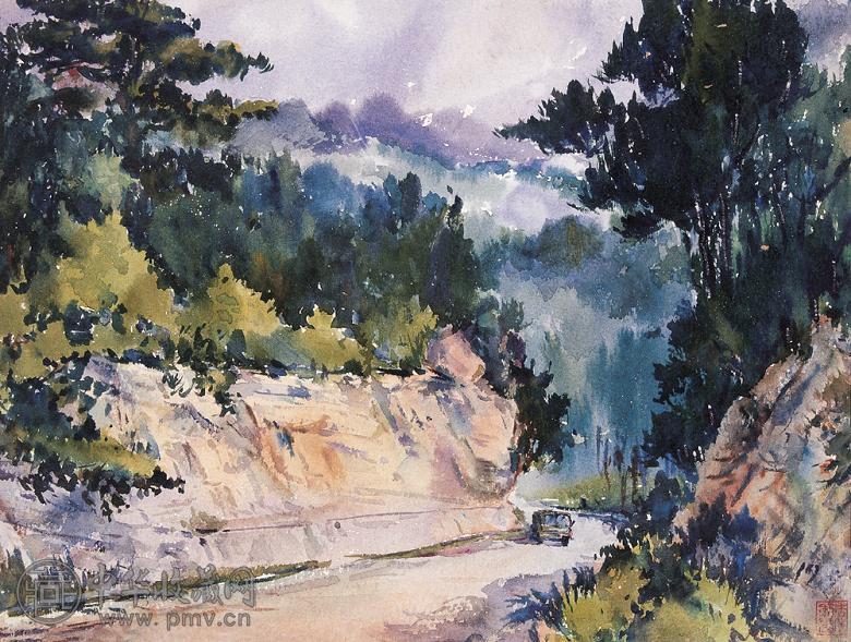 李剑晨风景 纸本水彩