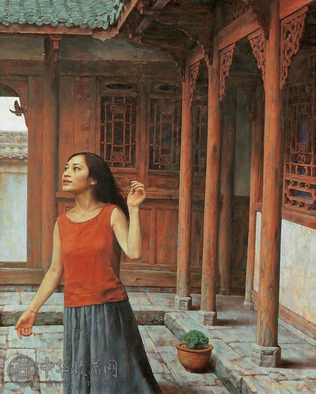 王海鸥 1995年4月作 一只蝴蝶 布面油画