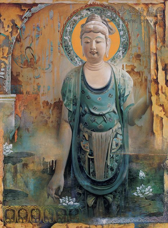 陈守钢 敦煌印象 布面 油画