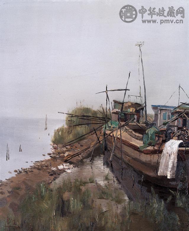 雷波 三山岛 布面 油画