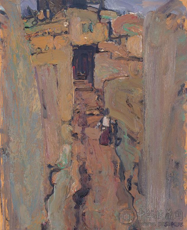 砂金 2005年作 高谷民居之二 布面 油画