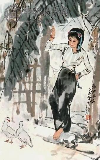 宋吟可 版纳风情 立轴 纸本