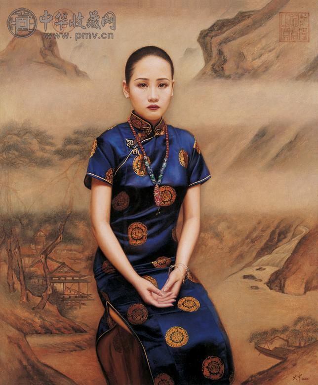 张大中 2000年作 玉洞仙源 布面 油画