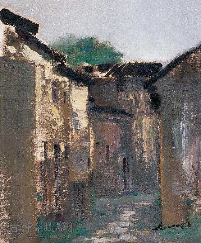 沈克龙 2004年作 金坑小景 油彩 布面